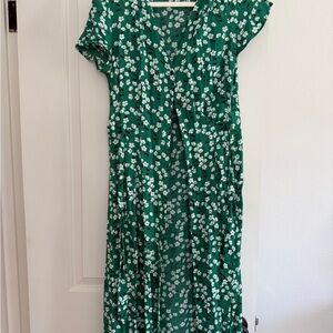 Green Floral Women's Dress